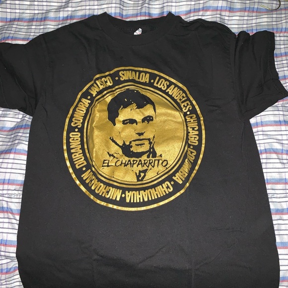 Shirts | Black And Gold El Chapo Shirt 
